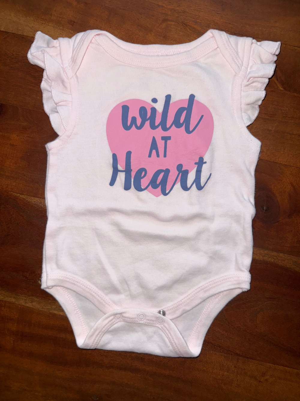 Bon Bebe Pink and Blue "Wild at Heart" Baby One-Piece